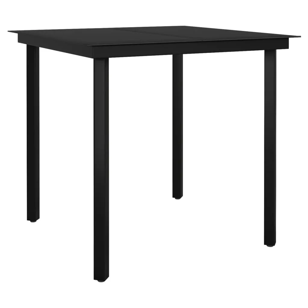 Patio Dining Set Outdoor Dining Set Garden Table and Chair Set Black