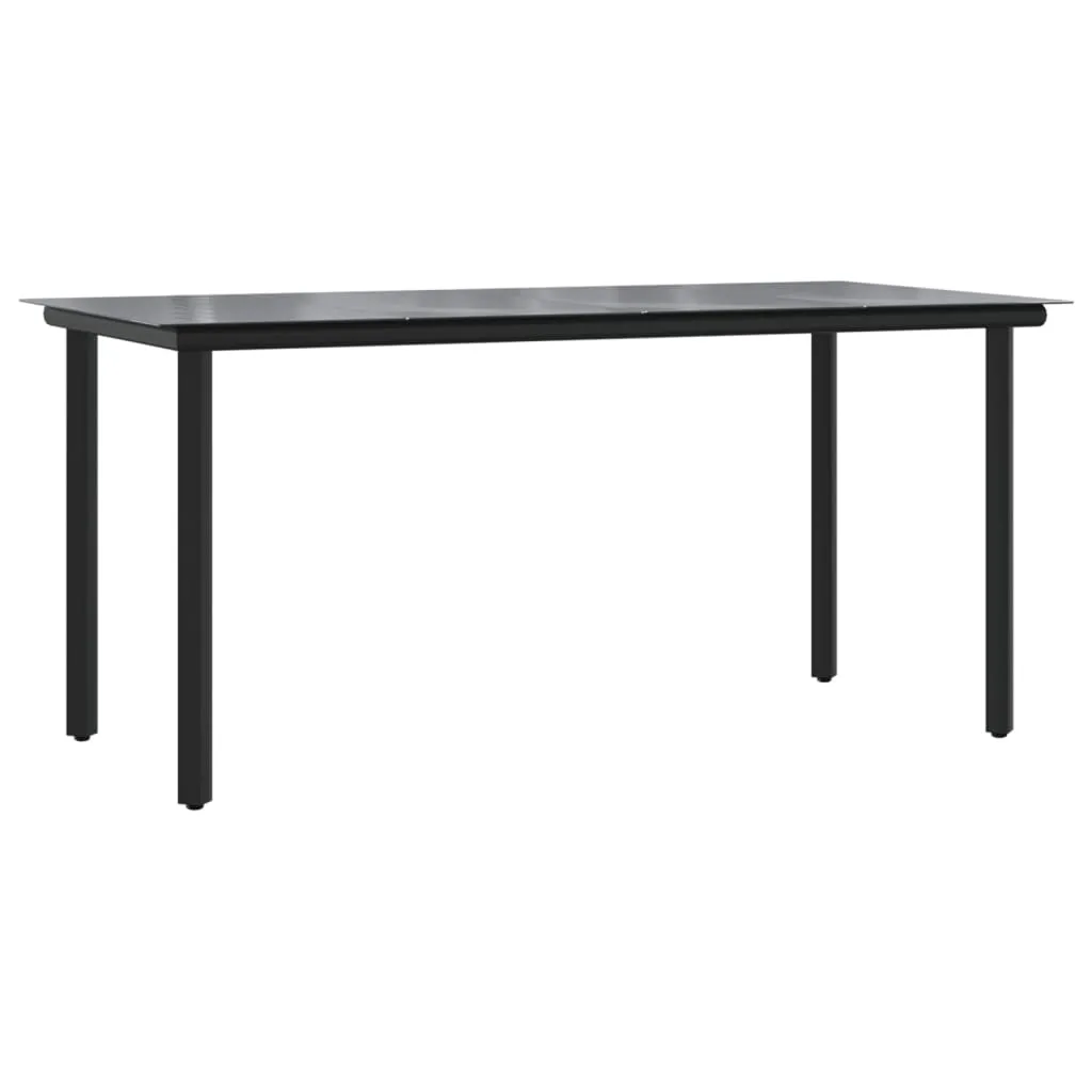 Patio Dining Set Outdoor Dining Set Garden Table and Chair Set Black