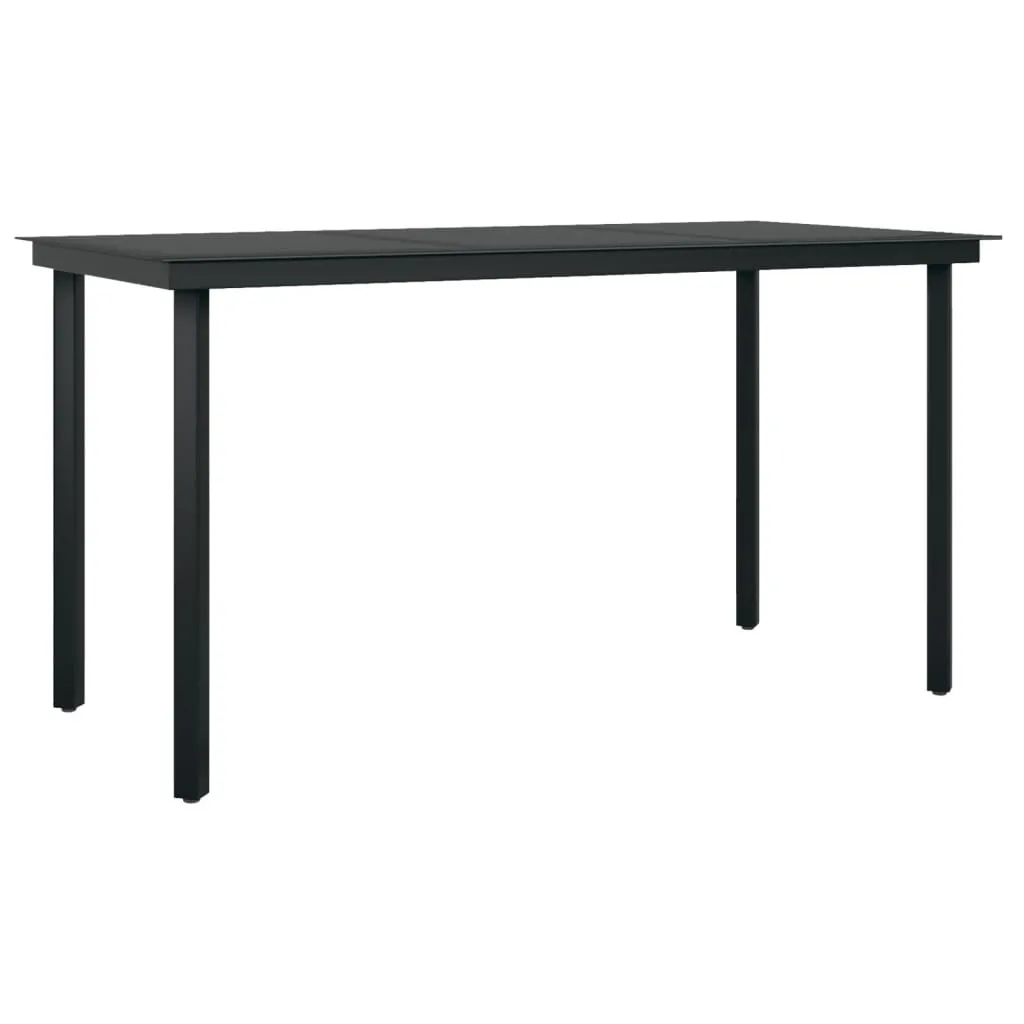 Patio Dining Set Outdoor Dining Set Garden Table and Chair Set Black