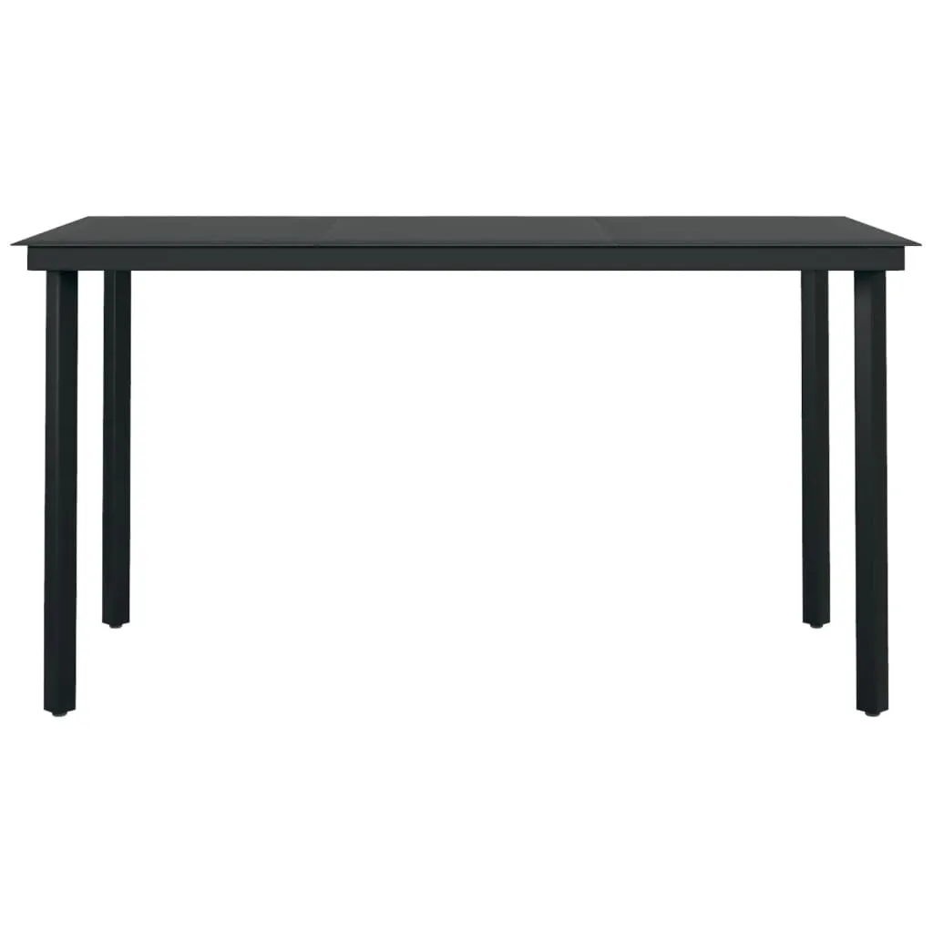 Patio Dining Set Outdoor Dining Set Garden Table and Chair Set Black