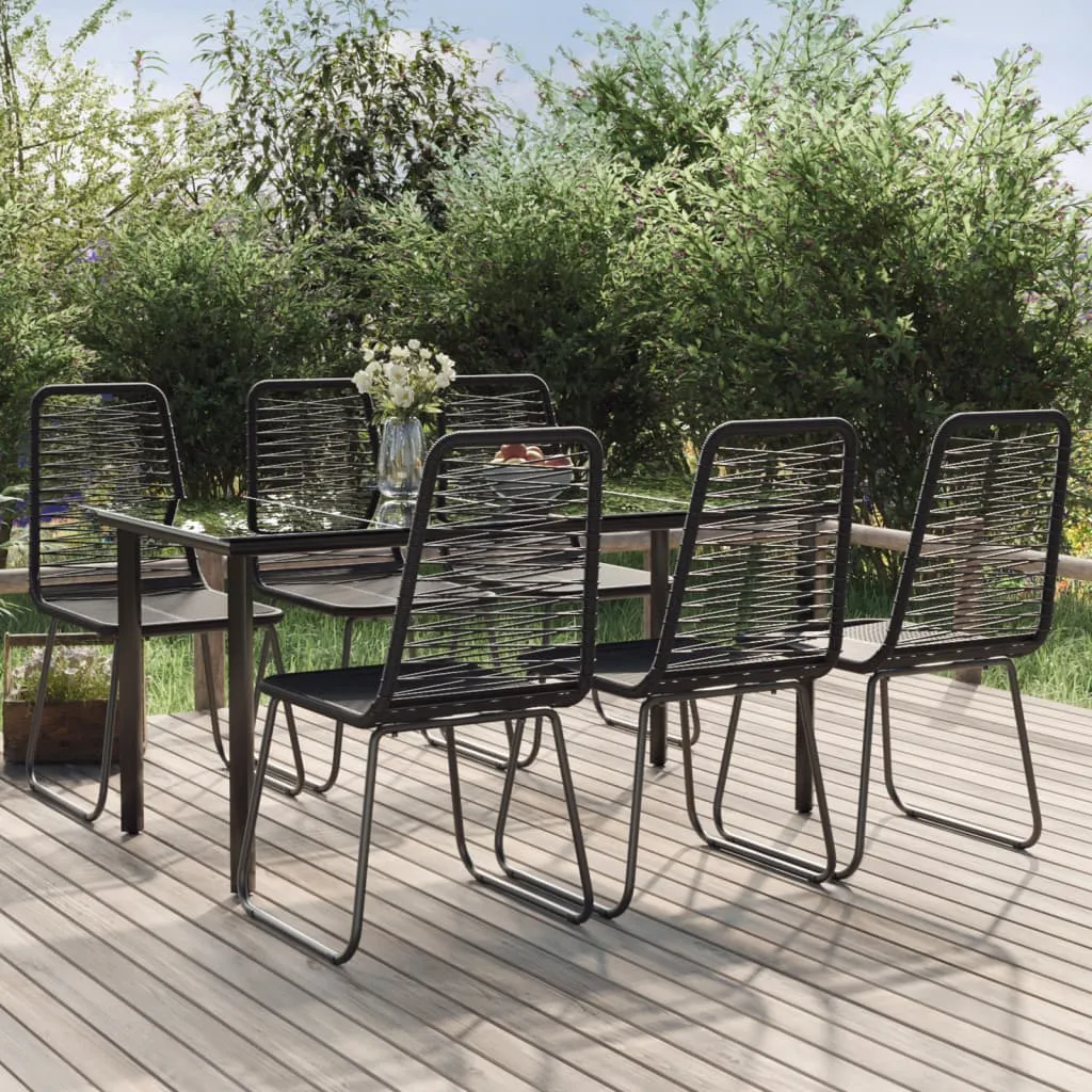 Patio Dining Set Outdoor Dining Set Garden Table and Chair Set Black