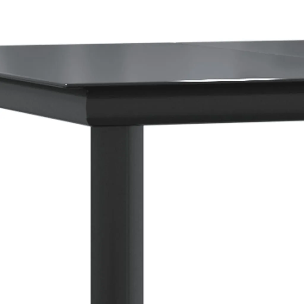 Patio Dining Set Outdoor Dining Set Garden Table and Chair Set Black