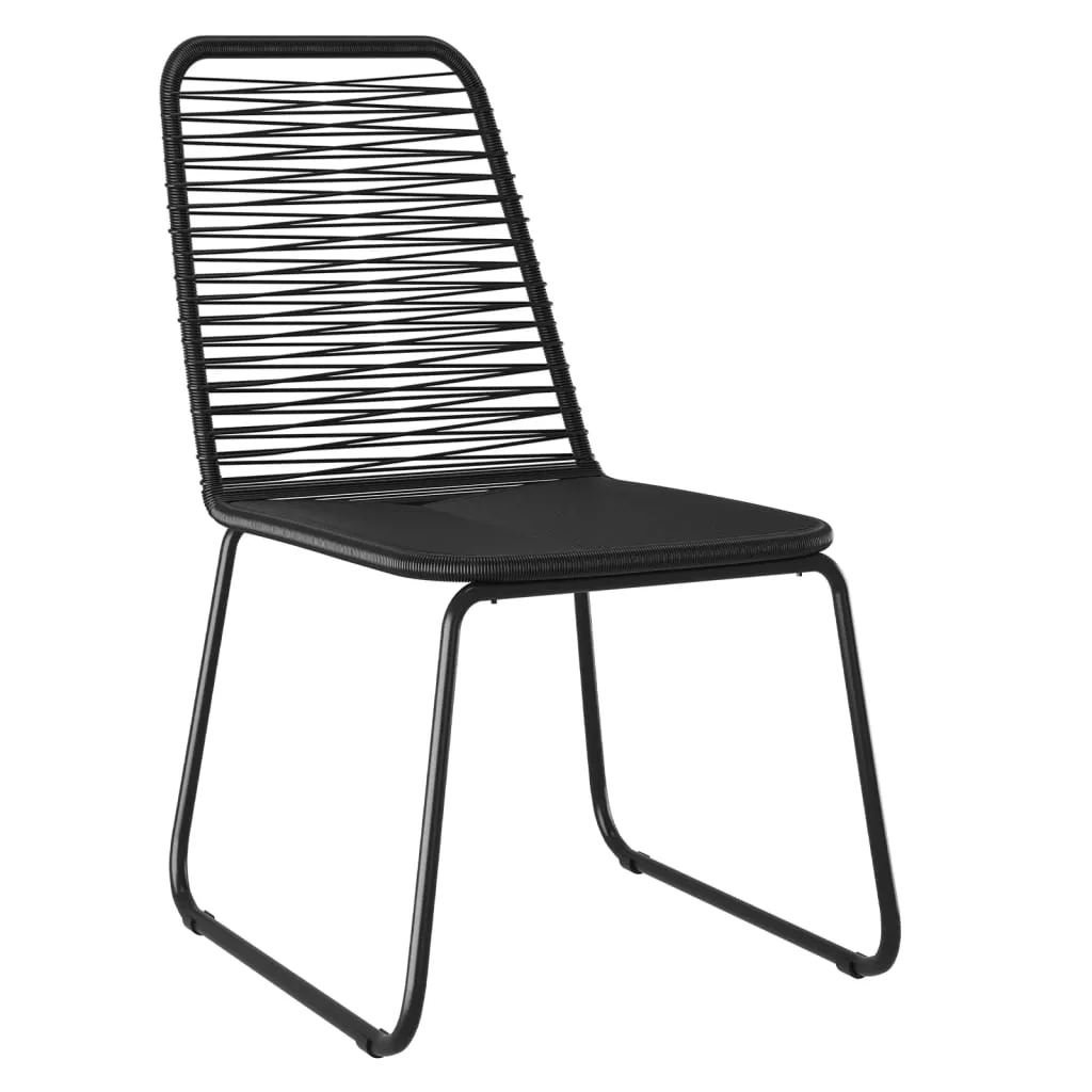 Patio Dining Set Outdoor Dining Set Garden Table and Chair Set Black