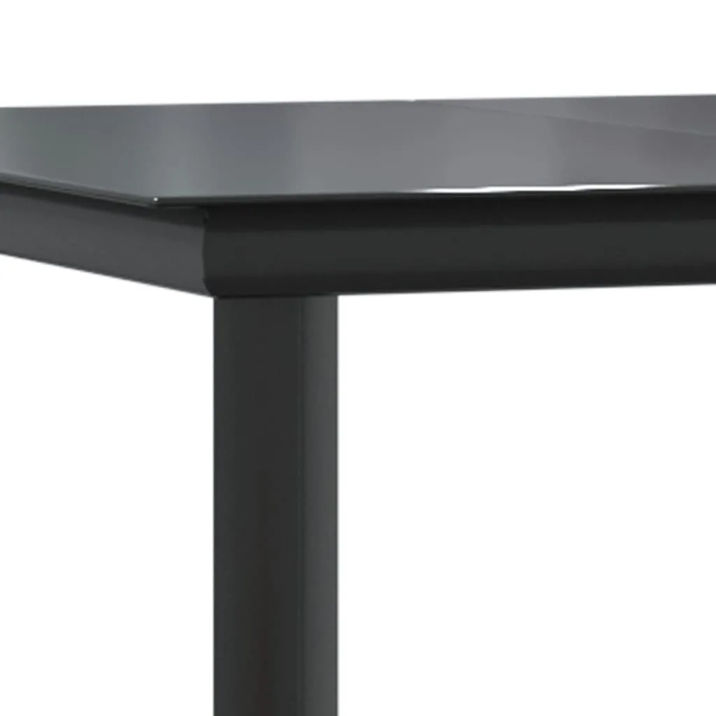 Patio Dining Set Outdoor Dining Set Garden Table and Chair Set Black