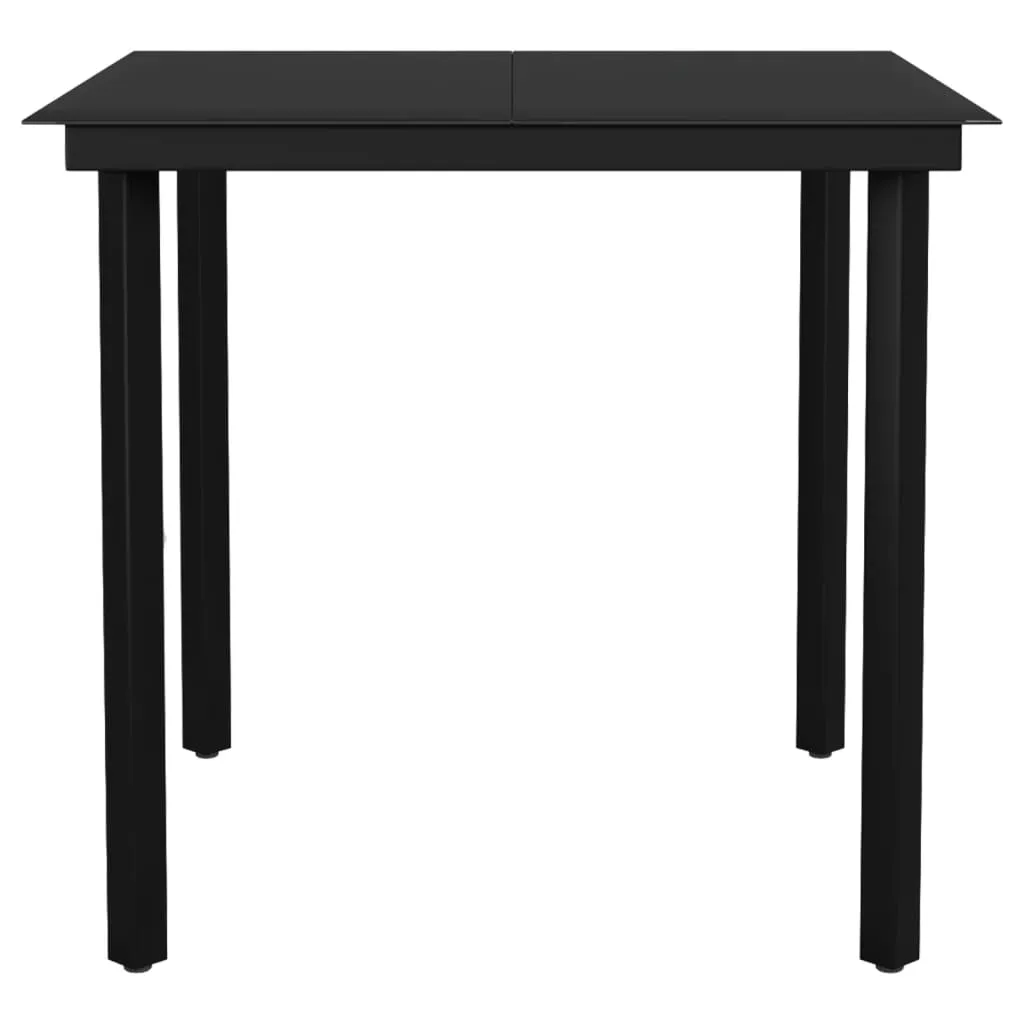 Patio Dining Set Outdoor Dining Set Garden Table and Chair Set Black