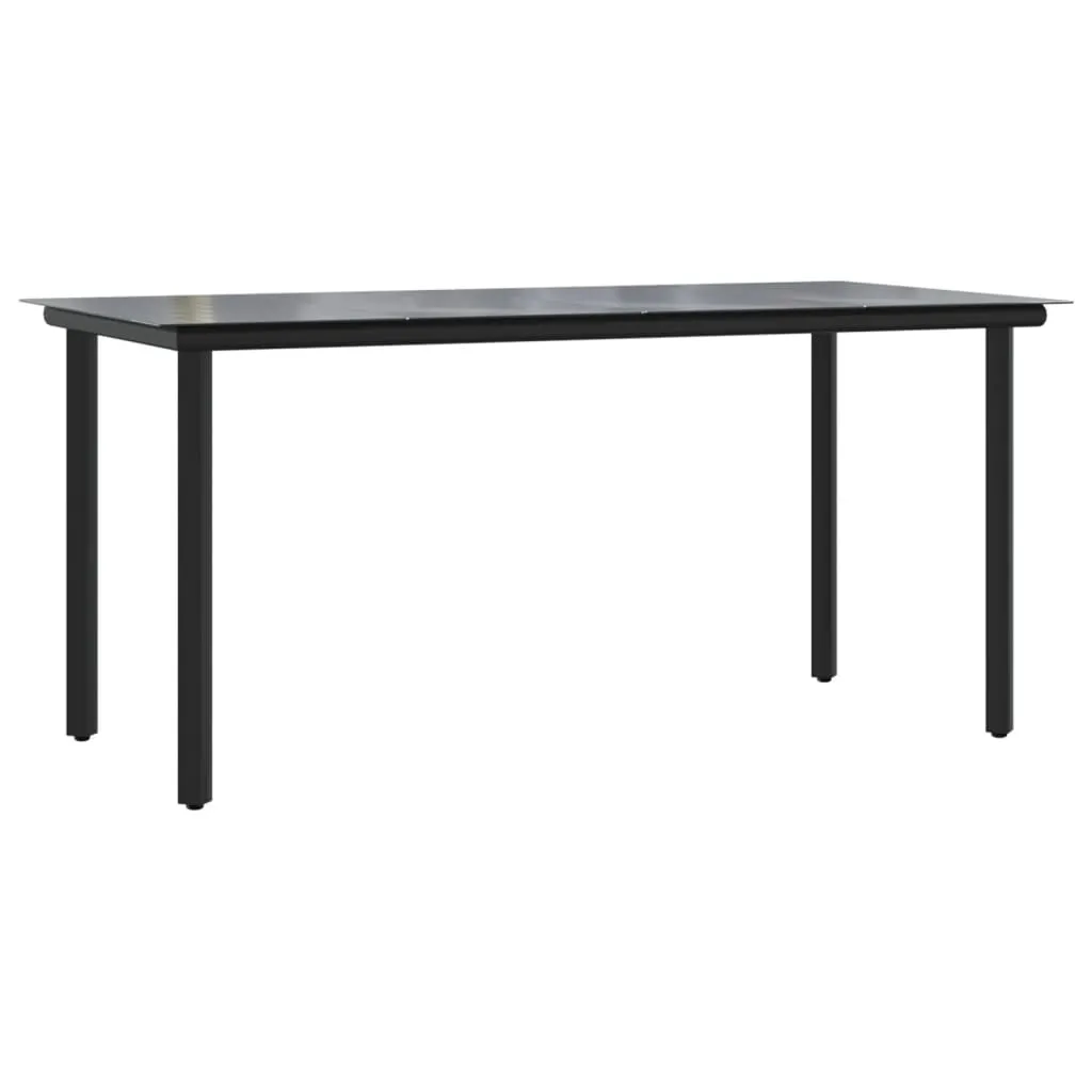 Patio Dining Set Outdoor Dining Set Garden Table and Chair Set Black