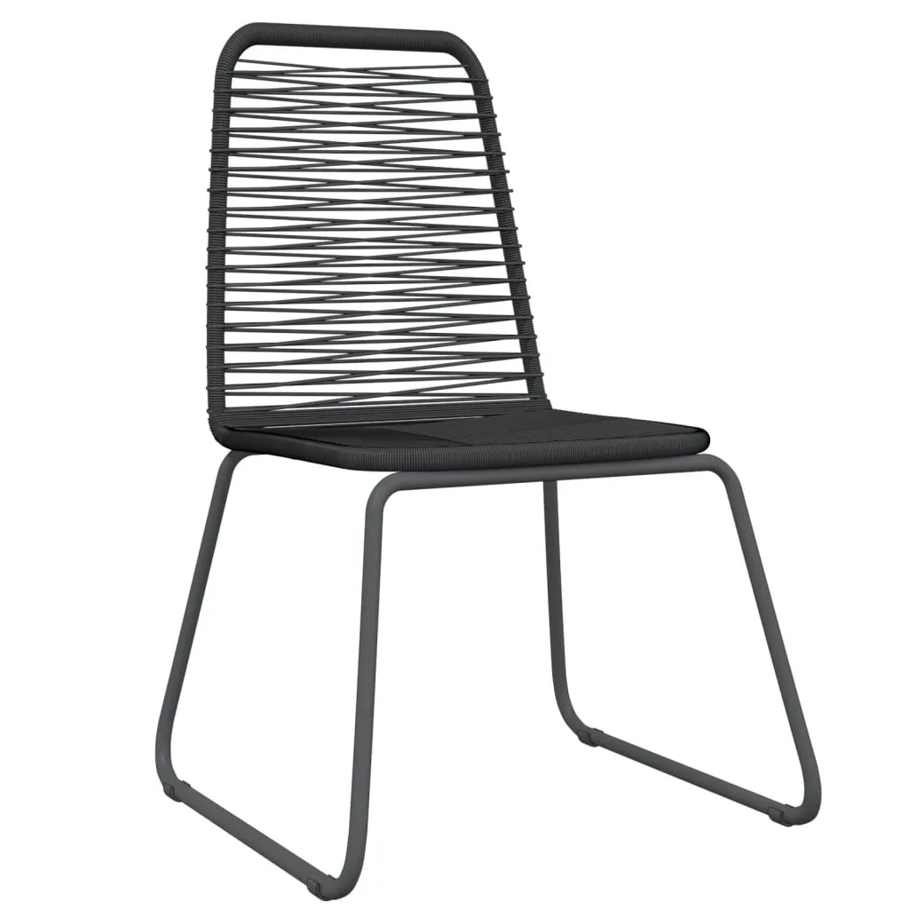 Patio Dining Set Outdoor Dining Set Garden Table and Chair Set Black