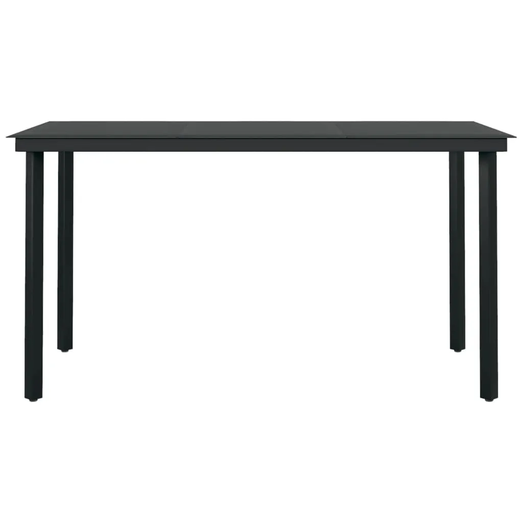 Patio Dining Set Outdoor Dining Set Garden Table and Chair Set Black