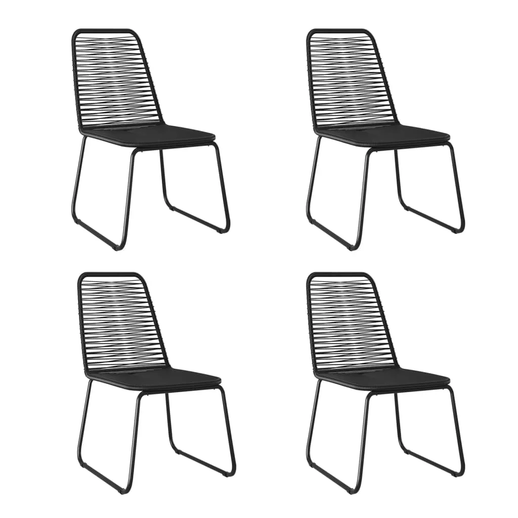 Patio Dining Set Outdoor Dining Set Garden Table and Chair Set Black