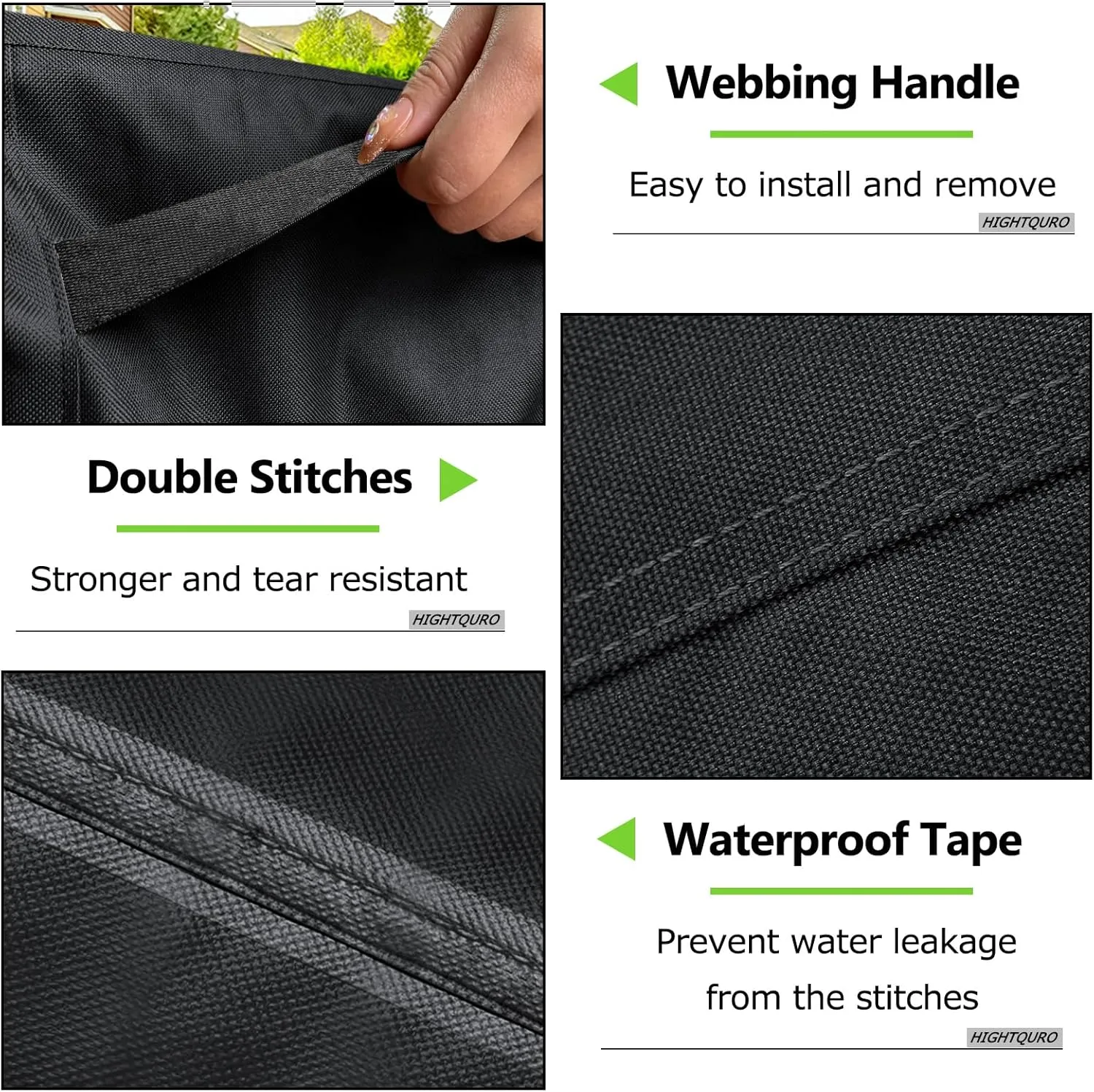 Patio Furniture Covers Waterproof, Heavy Duty 600D Outdoor Furniture Covers for Outside Sectional Sofa Set,Tear Resistance and Anti-UV, Black,48"L x 28"W x 13"H