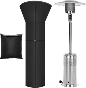 Patio Heater Cover, 420D Waterproof Heat Lamp Outdoor Cover for Standing Heater with Zipper/ Storage Bag (89x33x19in)