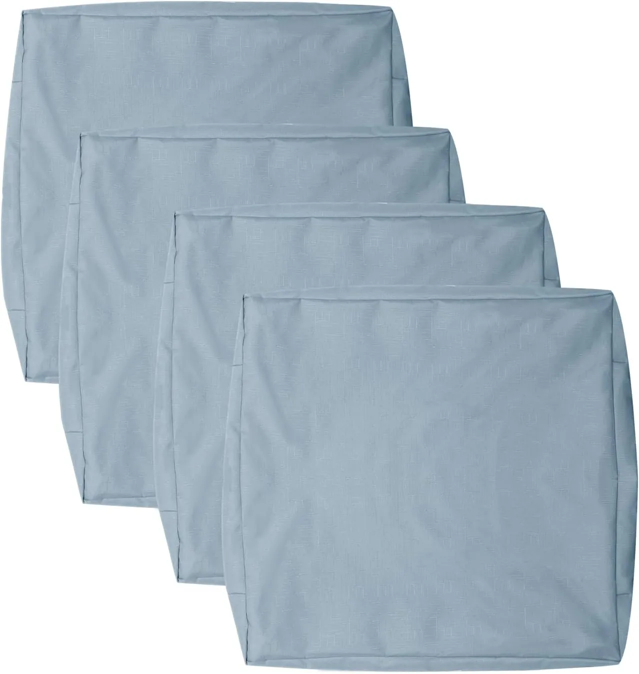 Patio Seat Cushion Covers,Washable Slip Covers Replacement,Waterproof Outdoor Furniture Chair Cushion Pillow Seat Cover for Couch,Garden,Sofa,Blue Fog,24"×22"×4"(4 Covers Only)
