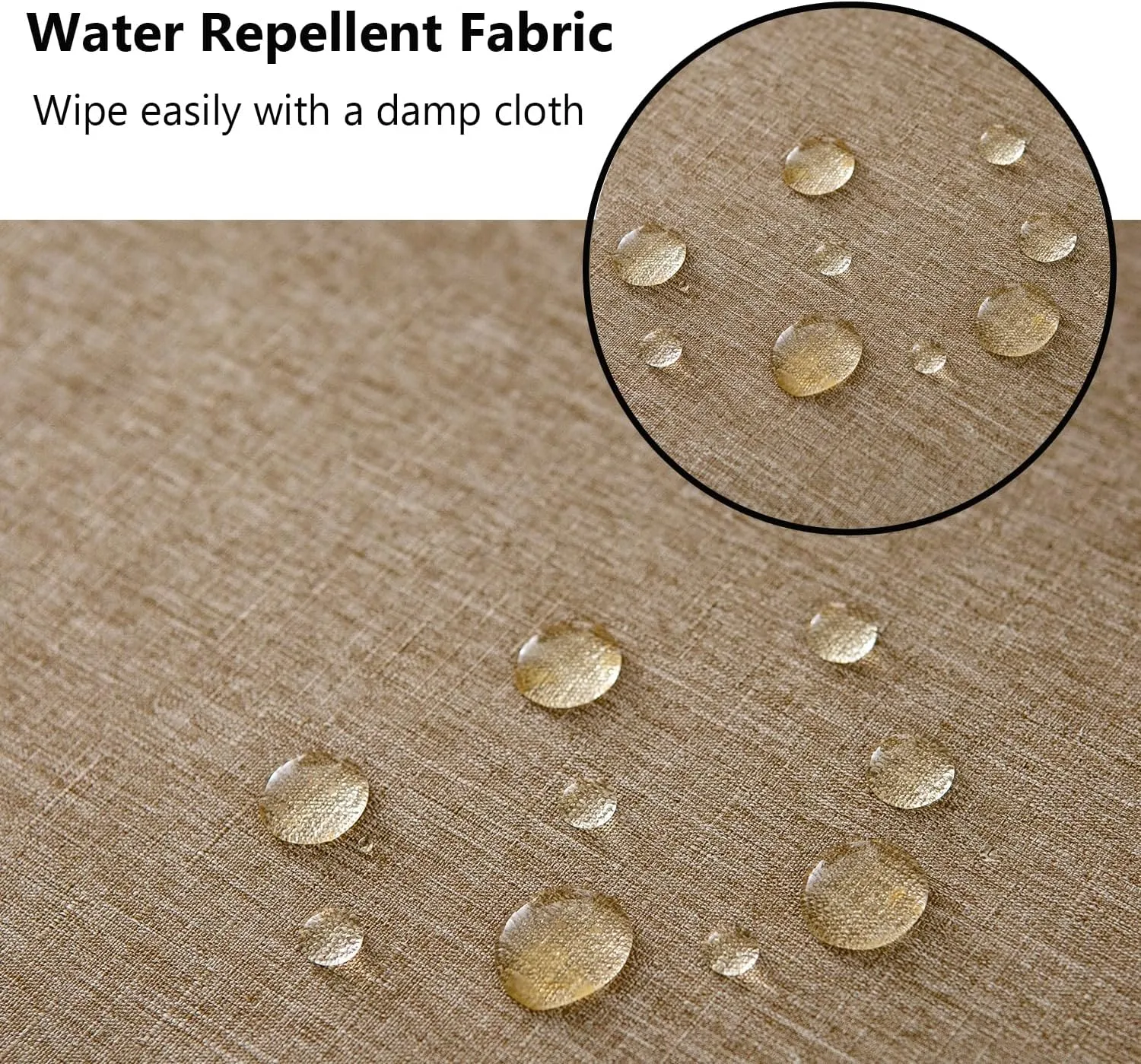 Patio Seat Cushion Covers,Washable Slip Covers Replacement,Waterproof Outdoor Furniture Chair Cushion Pillow Seat Cover for Couch,Garden,Sofa,Flax,24"×22"×4"(4 Covers Only)