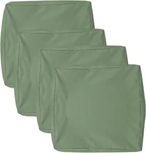 Patio Seat Cushion Covers,Washable Slip Covers Replacement,Waterproof Outdoor Furniture Chair Cushion Pillow Seat Cover for Couch,Garden,Sofa,Sage Green,24"×22"×4"(4 Covers Only)