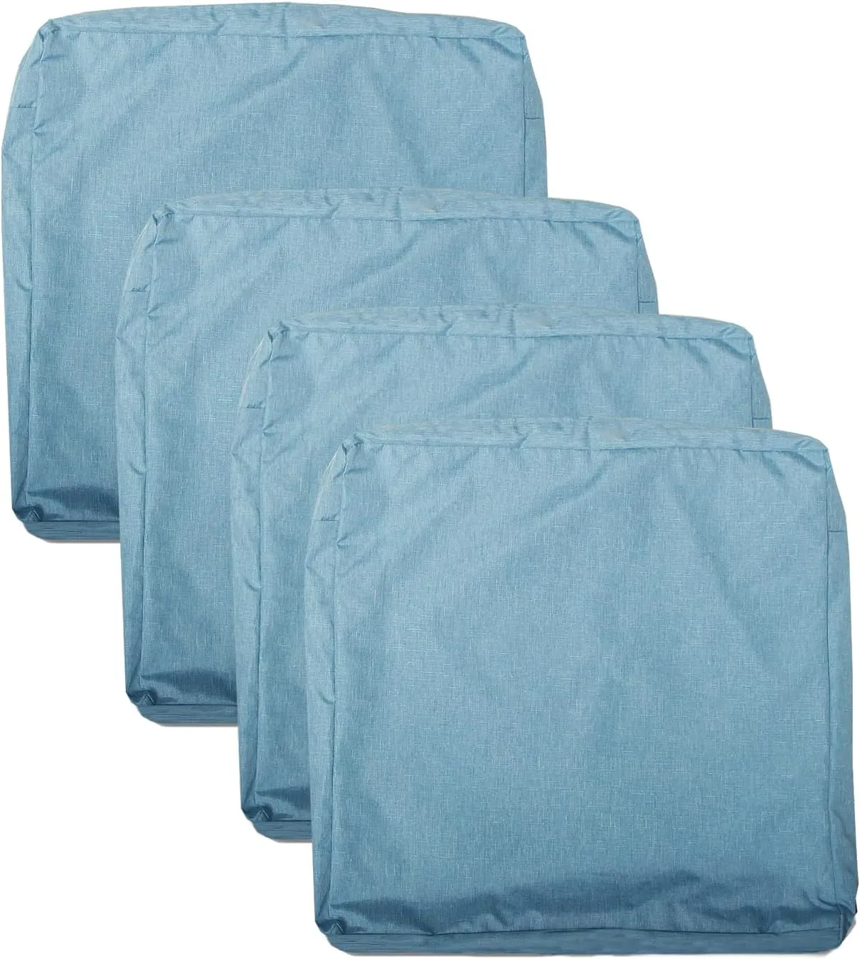 Patio Seat Cushion Covers,Washable Slip Covers Replacement,Waterproof Outdoor Furniture Chair Cushion Pillow Seat Cover for Couch,Garden,Sofa,Water Blue,24"×24"×4"(4 Covers Only)