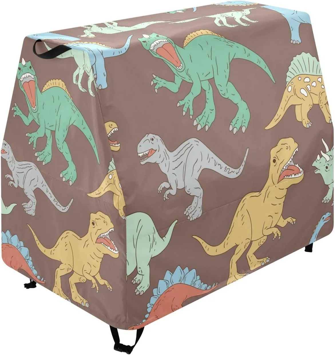 Pattern with Dinosaurs Kids Water Table Cover for Step2 Rain Showers Splash Pond Water Play Table, Outdoor Waterproof Dust Proof Anti-UV Kids Toy Table Cover-Cover only