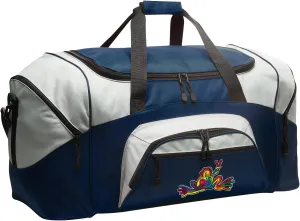 Peace Frogs Duffel Bag LARGE Peace Frog Suitcase or Gym Bag for Men Ladies Him