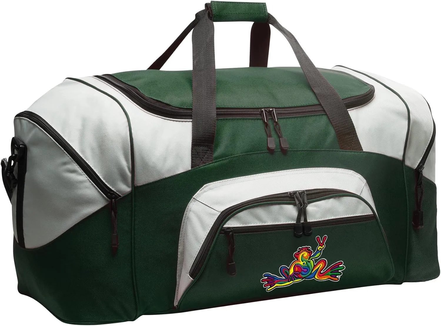 Peace Frogs Suitcase Duffle Bag Large Peace Frog Duffel Gift Idea for Her or Him