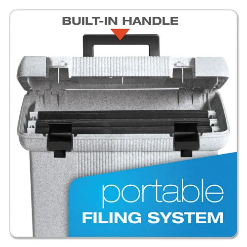 Pendaflex® Portable File Boxes, Letter Files, 13.88" X 14" X 11.13", Granite