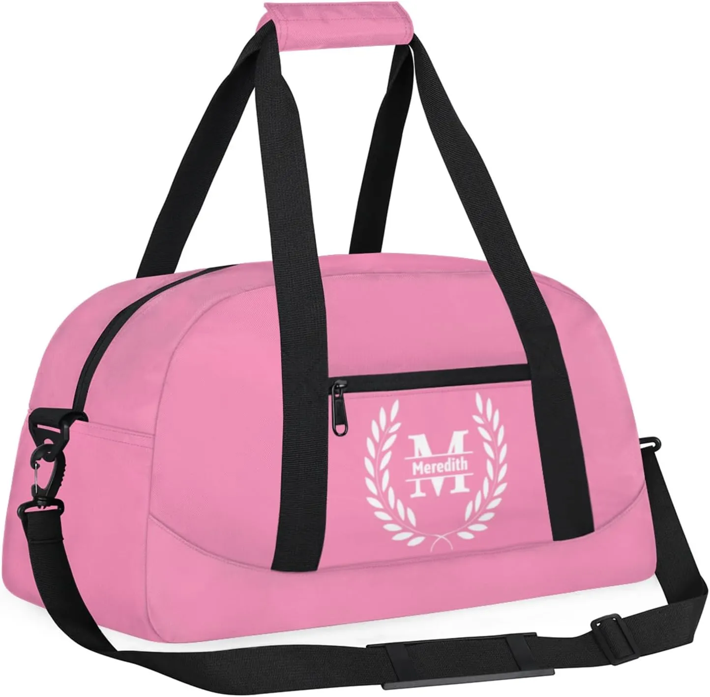 Personalize-Kids-Duffel-Bags With Custom Name - Lightweight Gym Bag for Boys & Girls, Sports Backpack for School, Travel, and Workout, Pink
