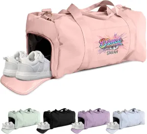 Personalized Dance Duffle Bag for Women, Girls - Custom Duffel Bag - Different Color & Design Options - Pink