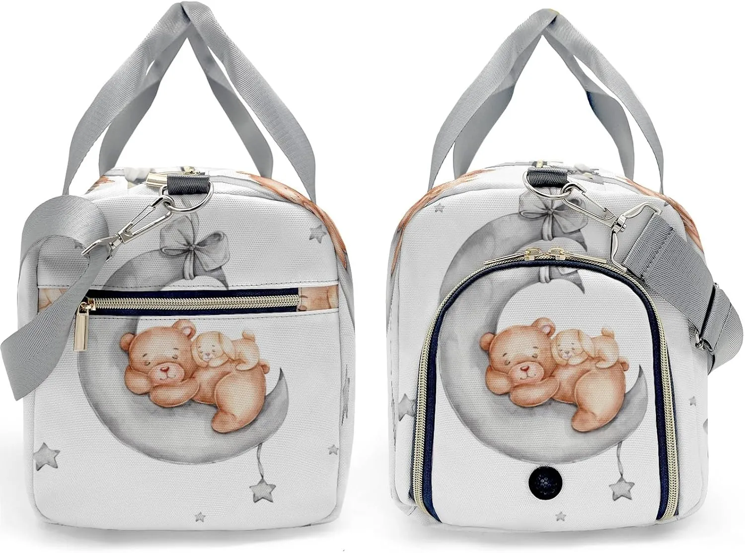 Personalized Duffel Bag Sleepy Teddy Bear Moon Stars Function Meets Fashion: Travel Bags for Fitness Journey