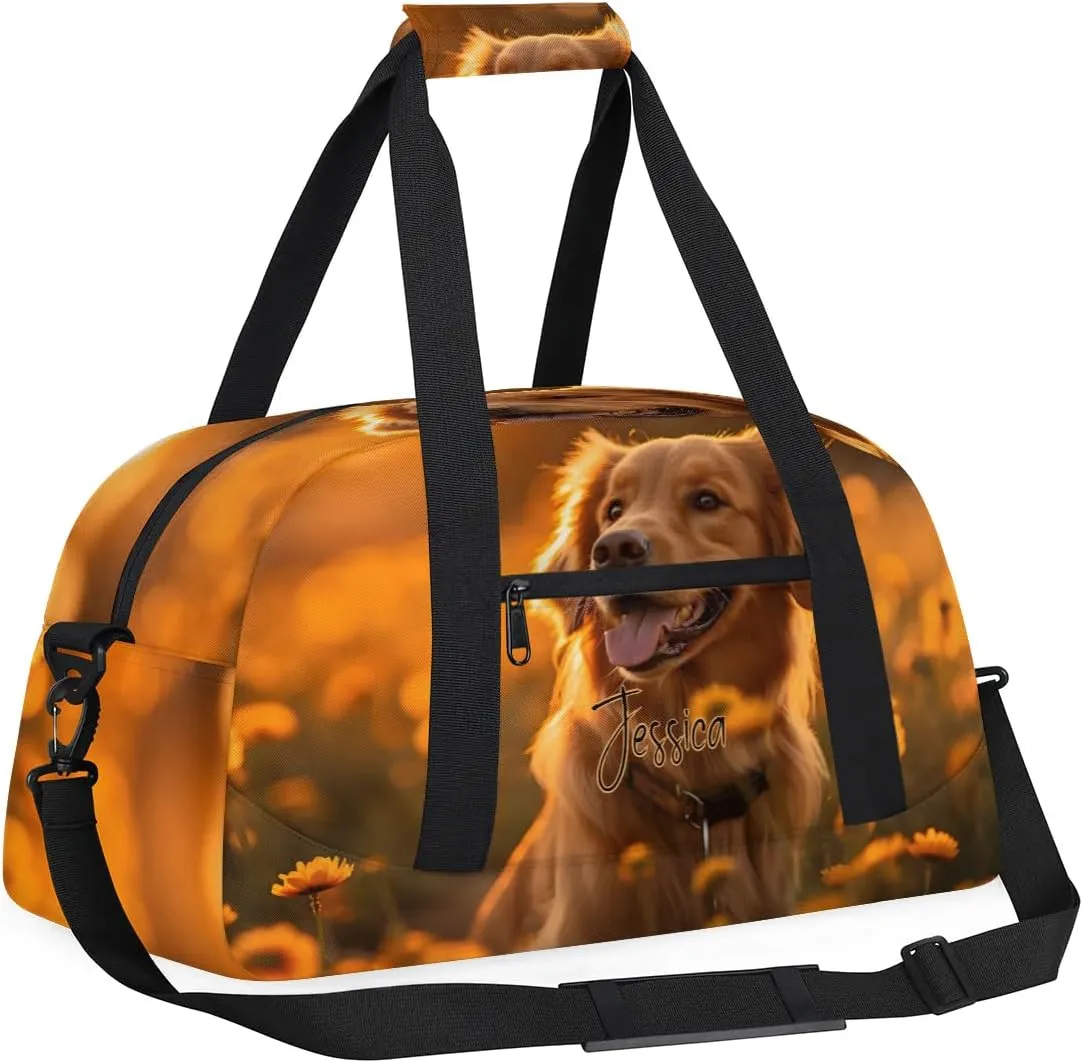 Personalized Duffel Bags for Kids Custom Gym Bag Small Dance Bag Travel Luggage Bags for Sports Dog