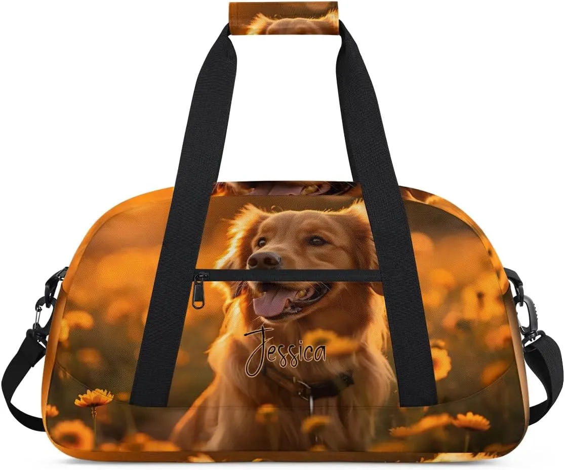 Personalized Duffel Bags for Kids Custom Gym Bag Small Dance Bag Travel Luggage Bags for Sports Dog