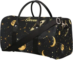 Personalized-Duffle-Bag for-Men-Women Traveling-Bag Overnight-Bag with-Name Gym-Bag Luggage-Bag Black-Travel-Bag