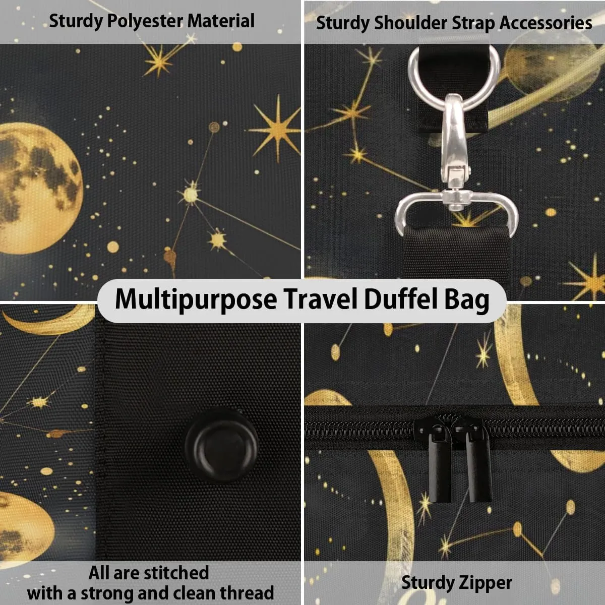 Personalized-Duffle-Bag for-Men-Women Traveling-Bag Overnight-Bag with-Name Gym-Bag Luggage-Bag Black-Travel-Bag