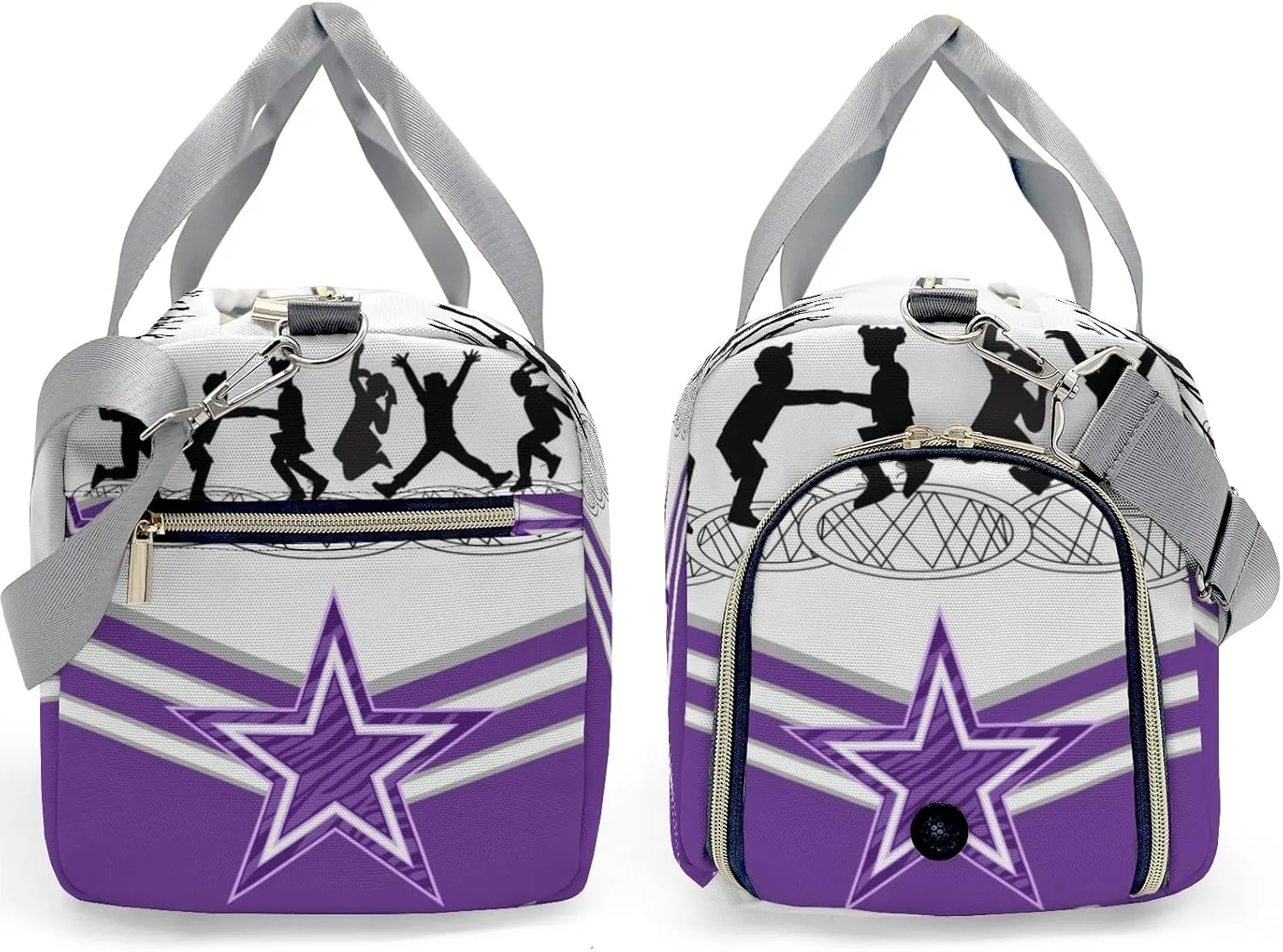 Personalized Gift Duffel Bag Jumping Trampoline Purple Athlete Multi-Function Travel Bag Fitness Travel Gear: Top Bags for Your Gym Essentials