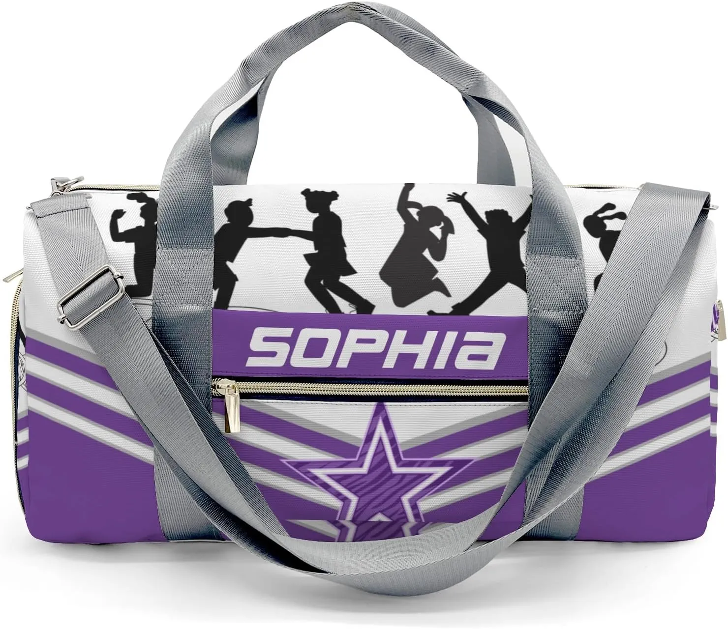 Personalized Gift Duffel Bag Jumping Trampoline Purple Athlete Multi-Function Travel Bag Fitness Travel Gear: Top Bags for Your Gym Essentials