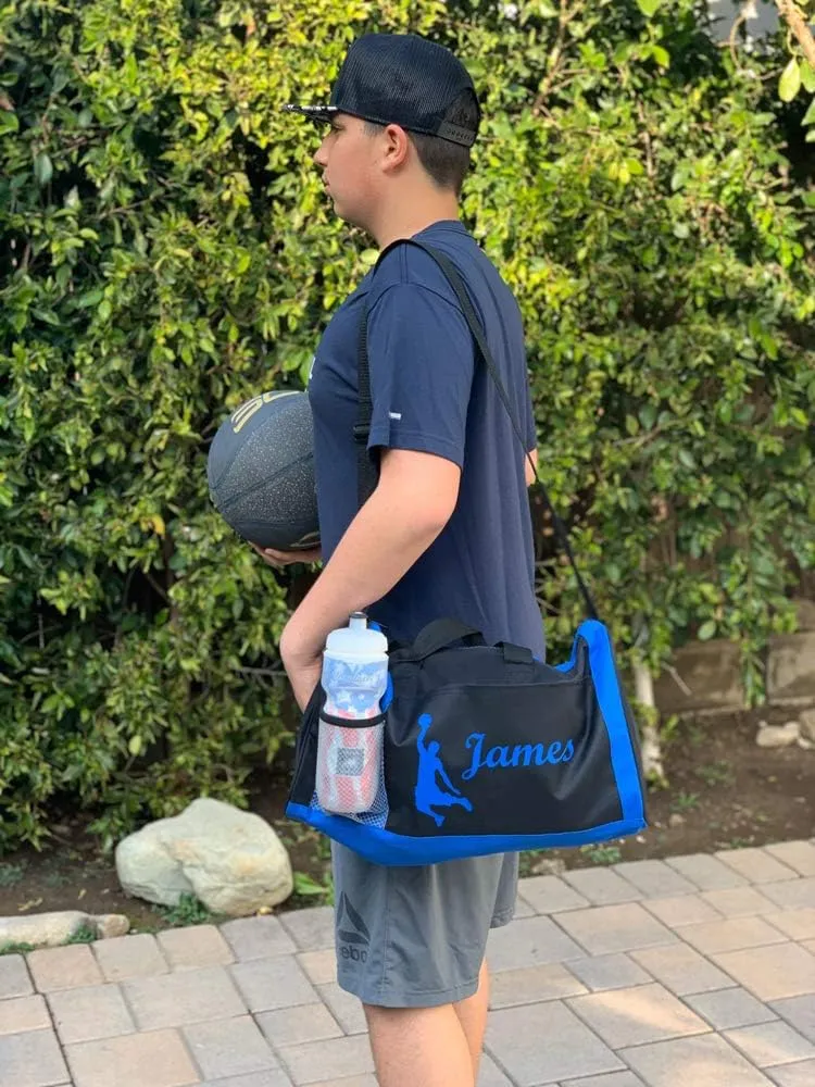 Personalized Kids 18 Inch Sport Duffel Bag With Custom Name & Text - Football