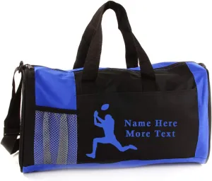 Personalized Kids 18 Inch Sport Duffel Bag With Custom Name & Text - Football