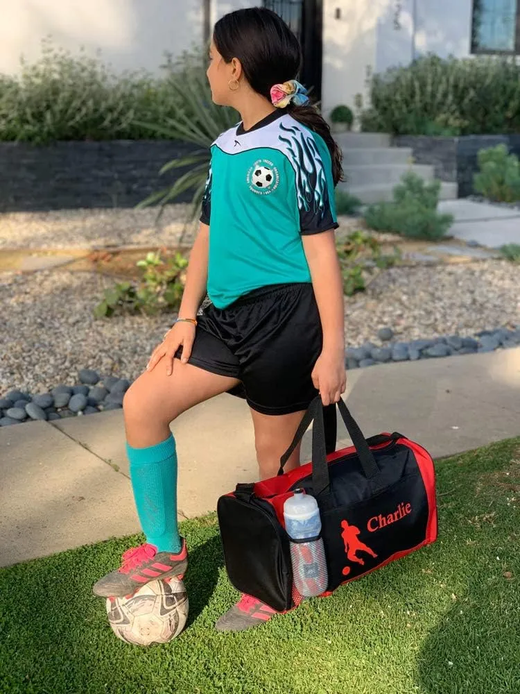 Personalized Kids 18 Inch Sport Duffel Bag With Custom Name & Text - Martial Arts Female