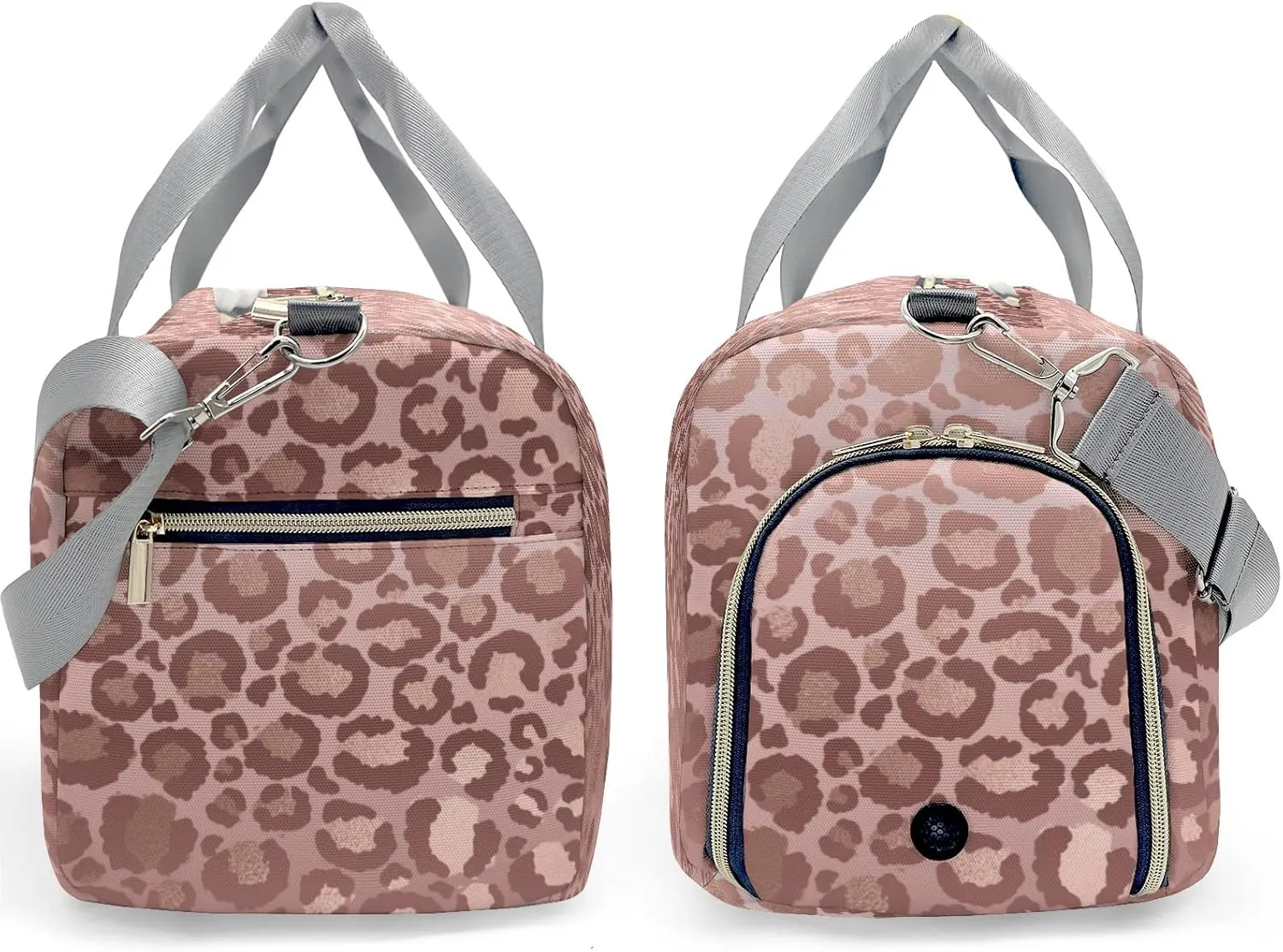 Personalized Name Duffel Bag Pink Rose Glod Leopards On-the-Go Fitness: Travel Bags Designed for Active Living