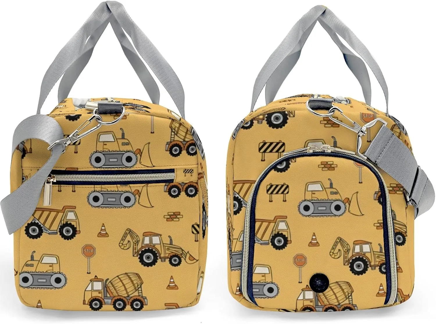 Personalized Stop Work Trucks Duffel Bag,Customized Sport Player Travel Bag for Gifts