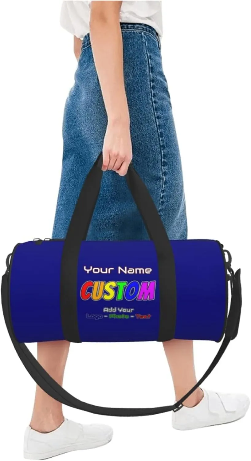 Personalzied Duffle Bags Unisex Custom Gym Sports Bags Customized Tote Bags For Travel Yoga Golf Customized Gifts Navy Blue