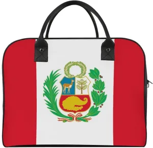 Peruvian Flag Duffle Bag for Travel Crossbody Sports Tote Gym Bag Shoulder Weekender Overnight Bag