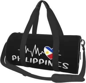 Philippines Heartbeat Duffel Bag Gym Bag Travel Sports Tote Large Foldable Beach Swim Yoga1