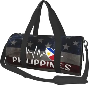 Philippines Heartbeat Duffel Bag Gym Bag Travel Sports Tote Large Foldable Beach Swim Yoga9