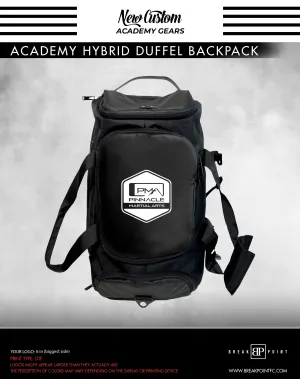 Pinnacle Martial Arts Academy Hybrid Duffel Backpack #885