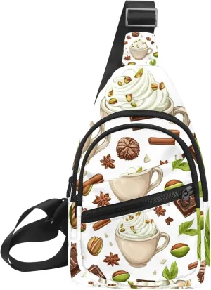 pistachio vanilla and cinnamon hot choco Sling Backpack Bag