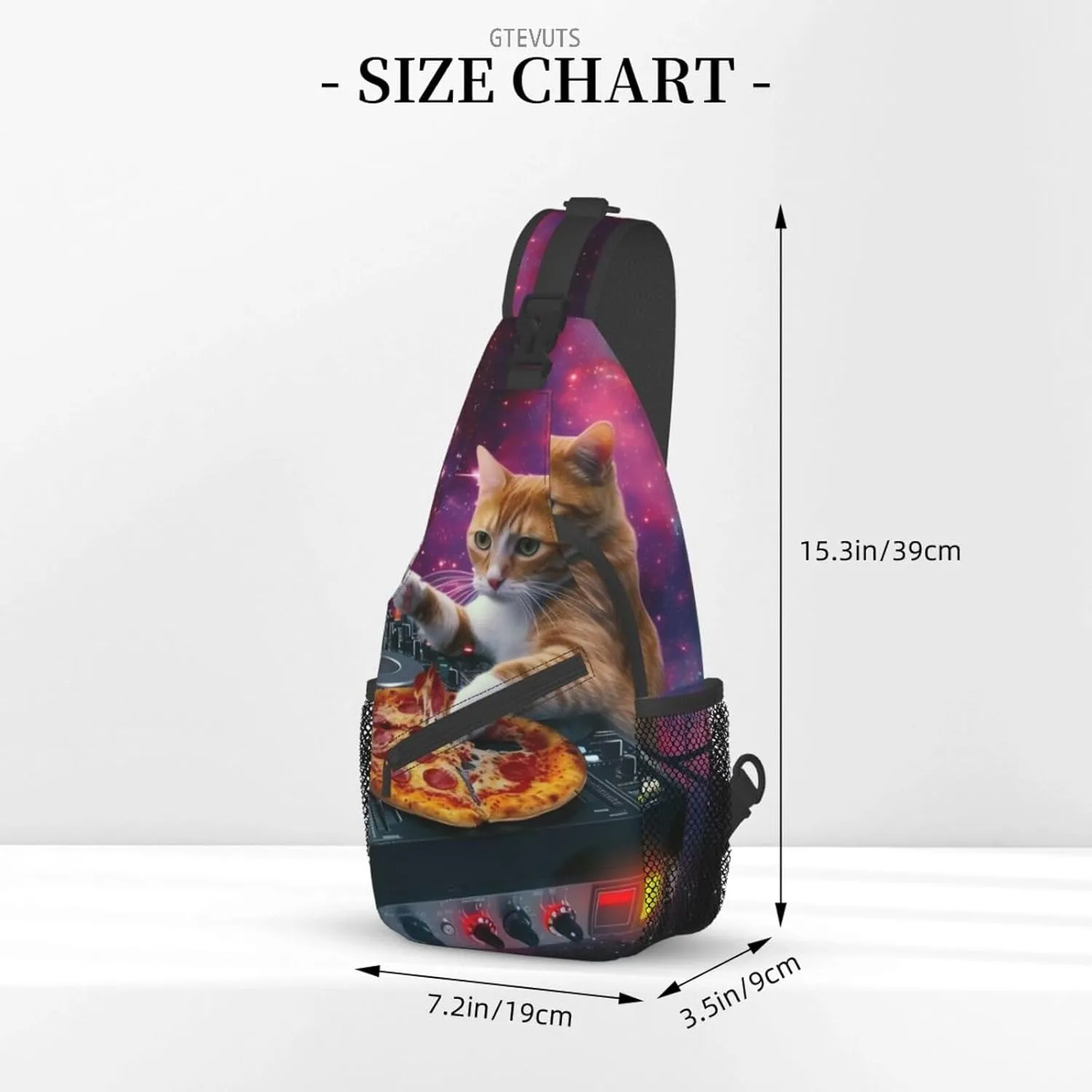 Pizza Cats Crossbody Bag for Women Men- Fashion Backpack Daypack Travel Shoulder Bags Outdoor