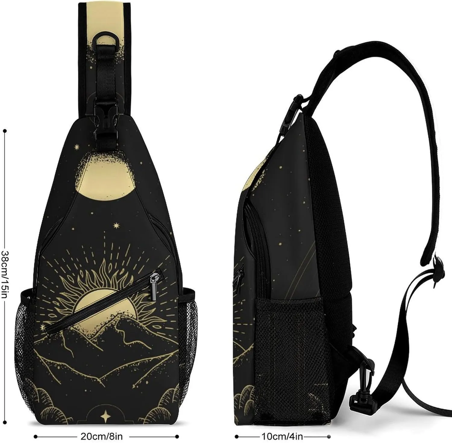 Planet-sun-planets-print Sling Bag Crossbody Chest Bag Shoulder Bag For Travel Hiking Cycling Camping, 38x20cm, Style-4