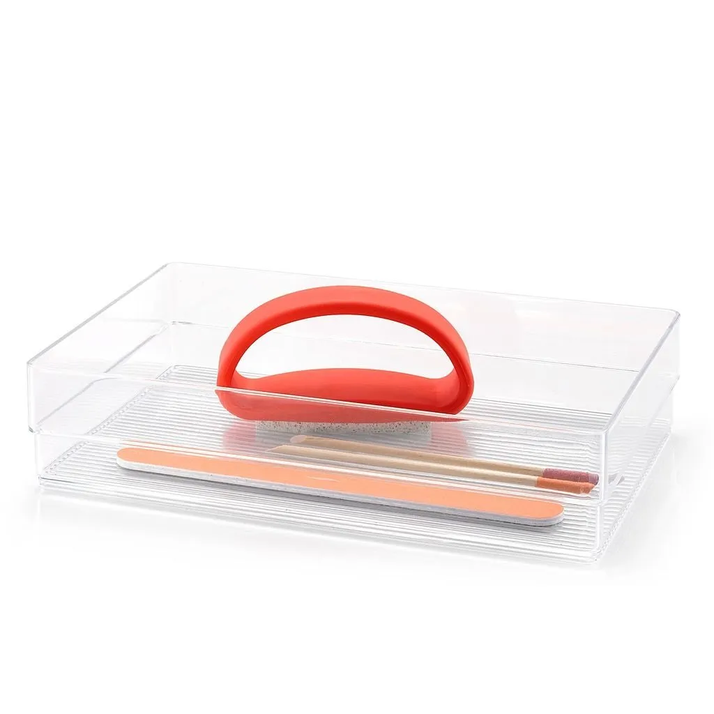 Plastic Forte Organizer Nº6 - 23 x 5 x 15cm, Transparent