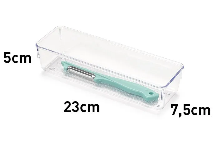 Plastic Forte Transparent Kitchen Drawer Organizer, Cutlery Tray - No. 6