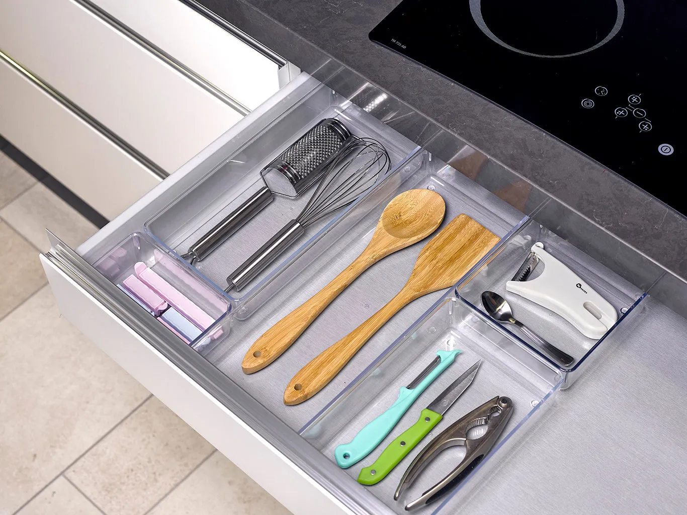 Plastic Forte Transparent Kitchen Drawer Organizer, Cutlery Tray - No. 6