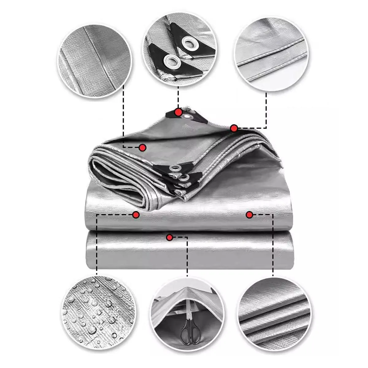 Plastic Waterproof Tarpaulin Outdoor Sunshade Rainproof Cover for Garden Use