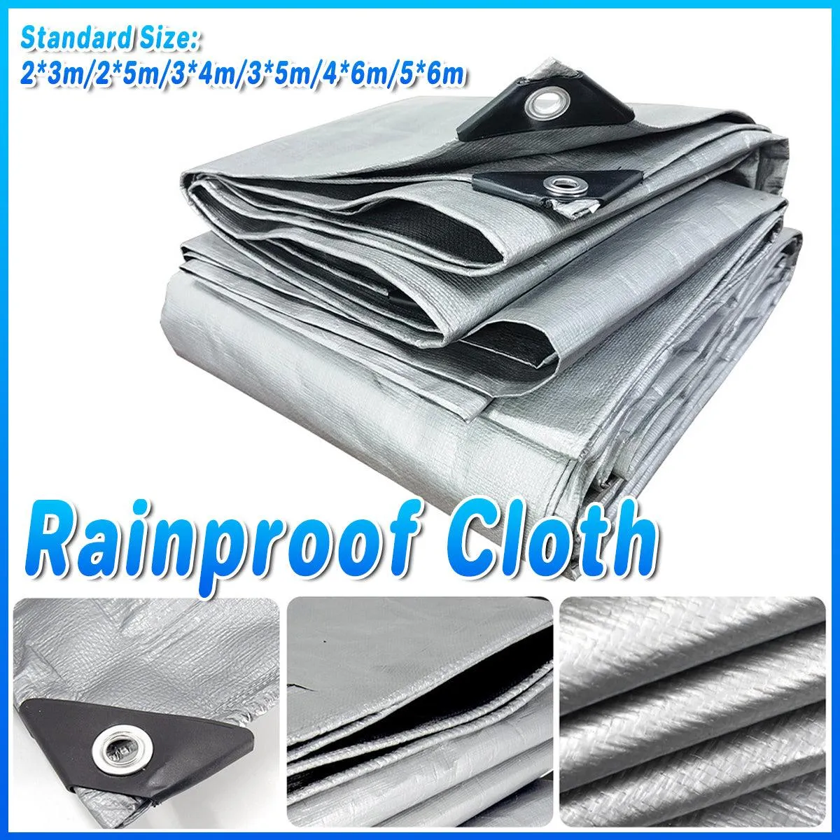 Plastic Waterproof Tarpaulin Outdoor Sunshade Rainproof Cover for Garden Use